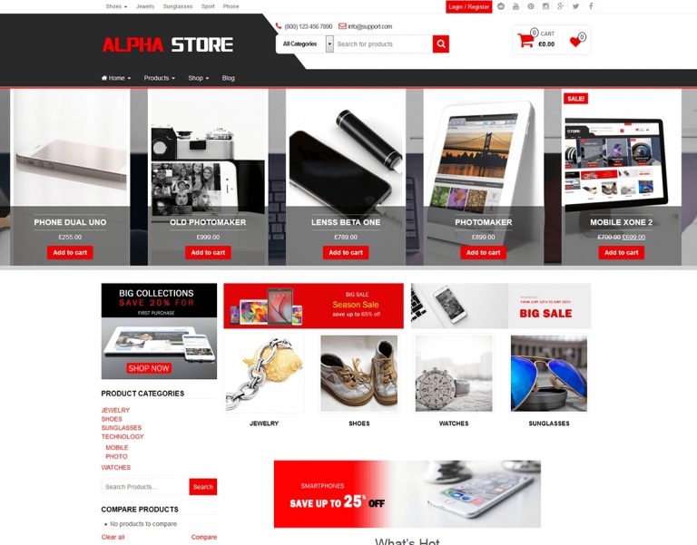 theme wordpress bán hàng miễn phí Alpha Store