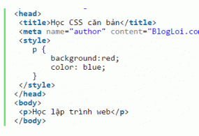 Các cách viết CSS trong trang web