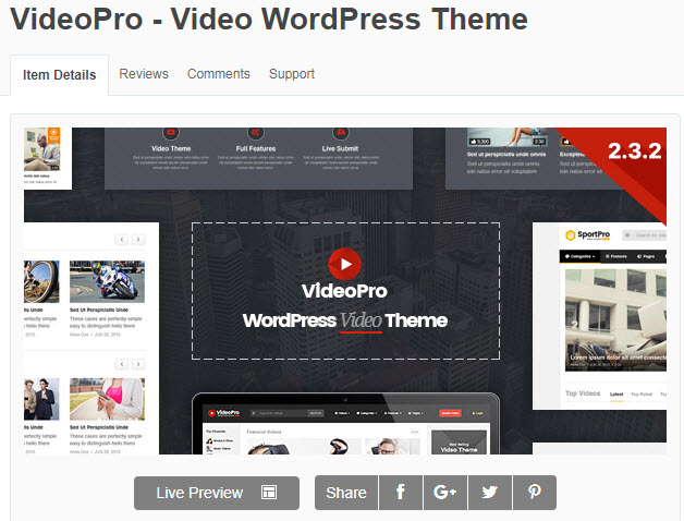 theme video cho wordpress